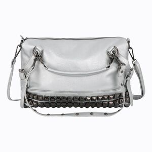 1778 Punk Rivet Hobo Handbag Large Crossbody Purse Leather Top Handle Bag